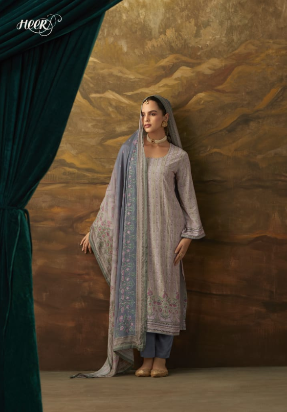 Pure Muslin Silk Digital Printed Unstitched salwar Suit