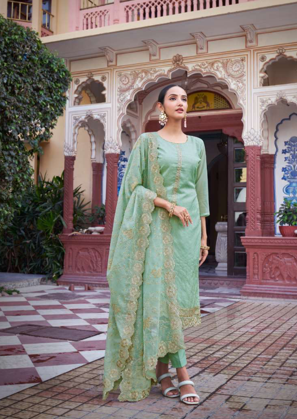 Organza with heavy embroidery Unstitch Salwar Suit